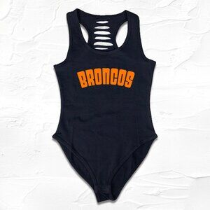 Womens Orange Black Bronco gameday bodysuit, Denver Gift ideas, Football Shirts